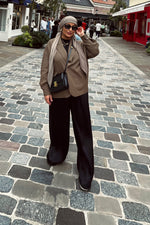 Charger l'image dans la visionneuse de galerie, Blazer kaki Bi-matiere NIKKY