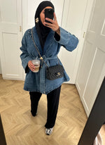 Charger l'image dans la visionneuse de galerie, Veste denim kimono blue