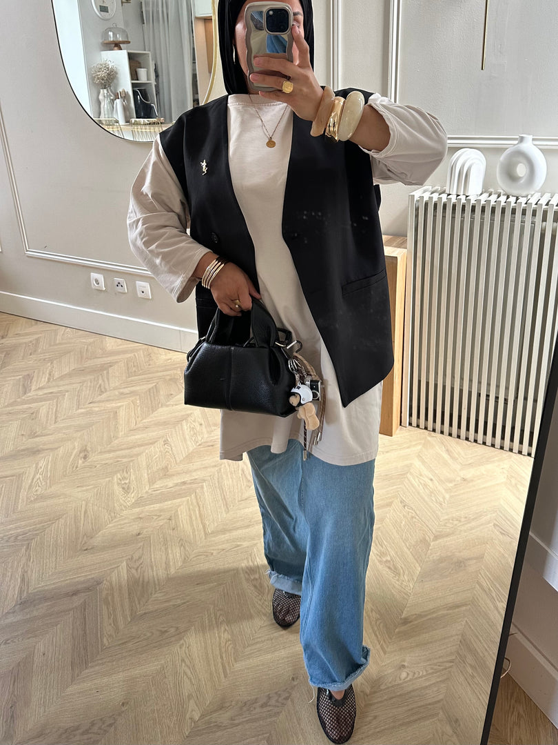 Gilet Sans Manches LEYLA Noir