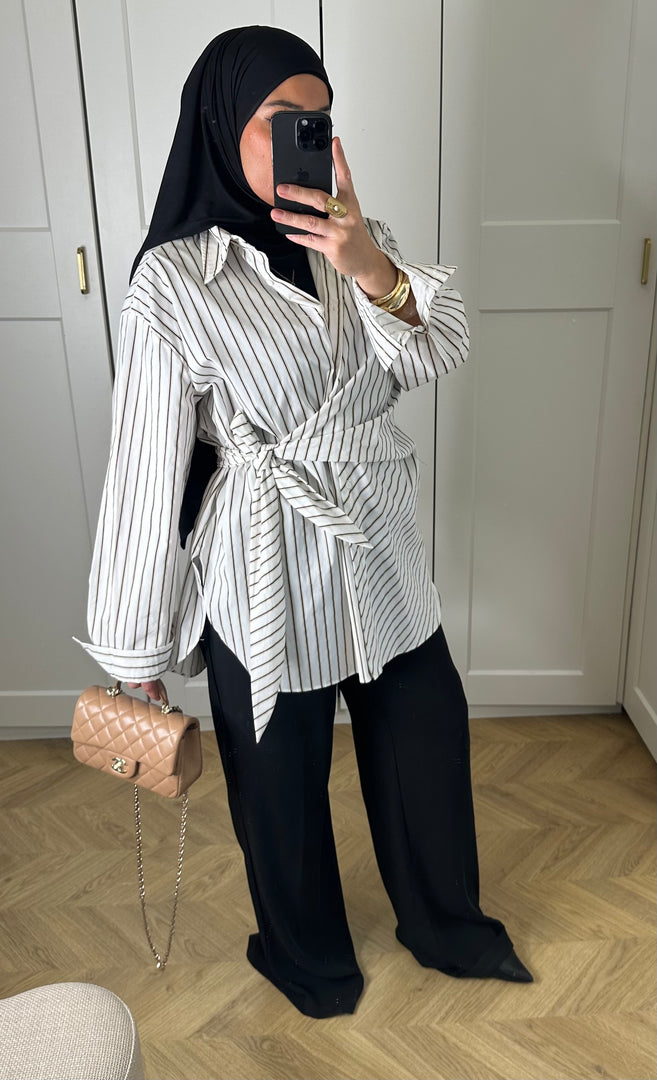 Chemise à Rayure à Nouer