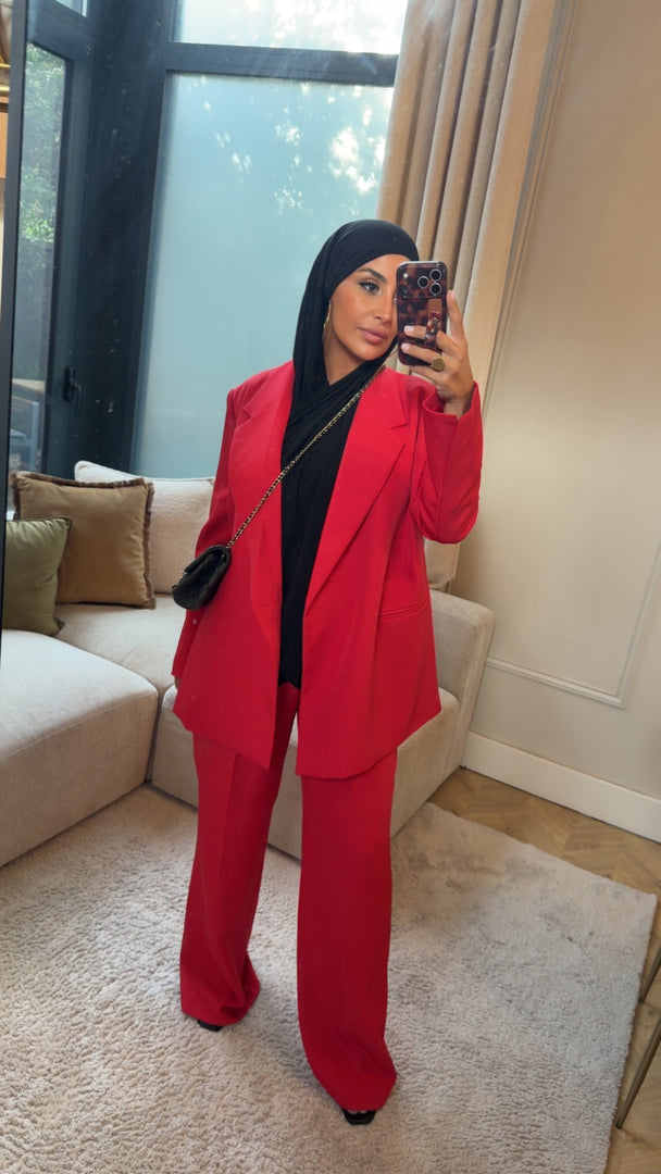 Blazer OVERSIZE rouge