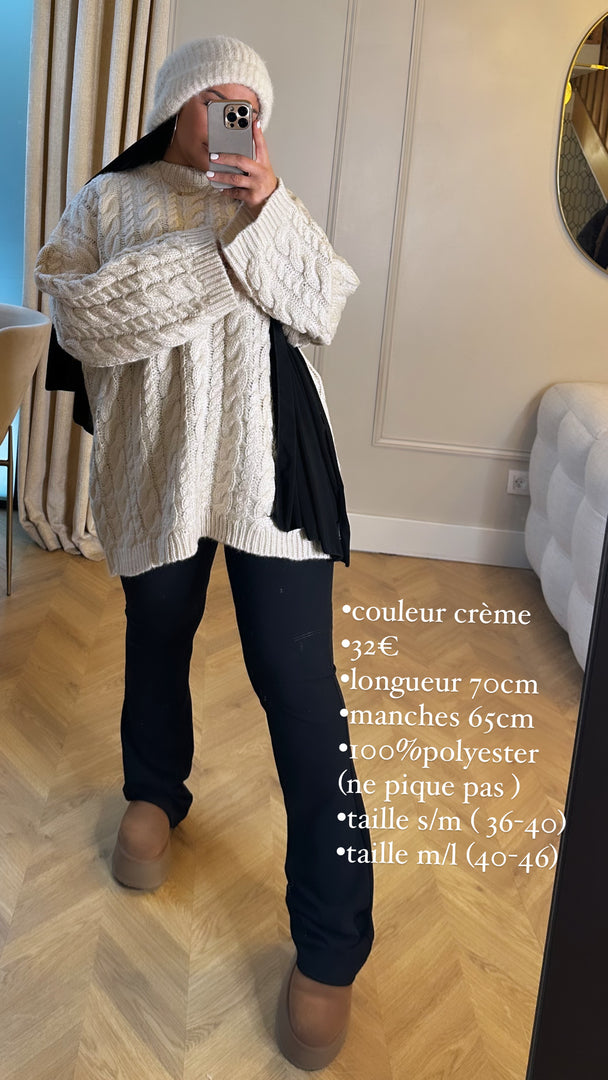 Pull TORSADÉ beige