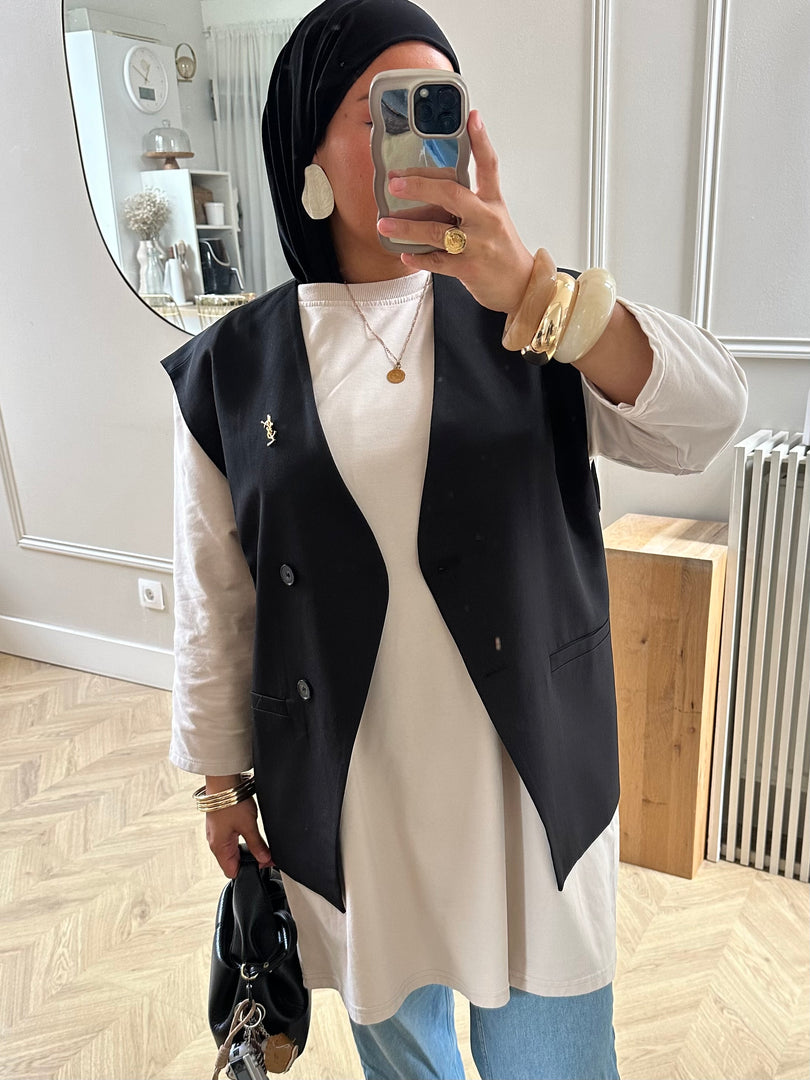 Gilet Sans Manches LEYLA Noir
