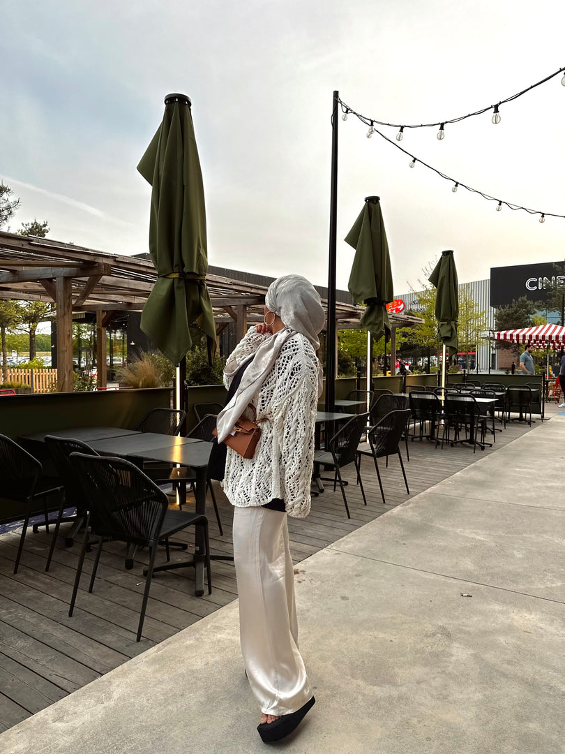 Pantalon SATIN  beige