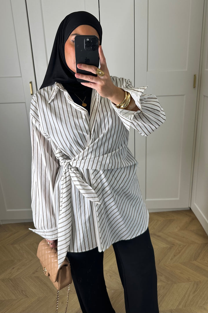 Chemise à Rayure à Nouer