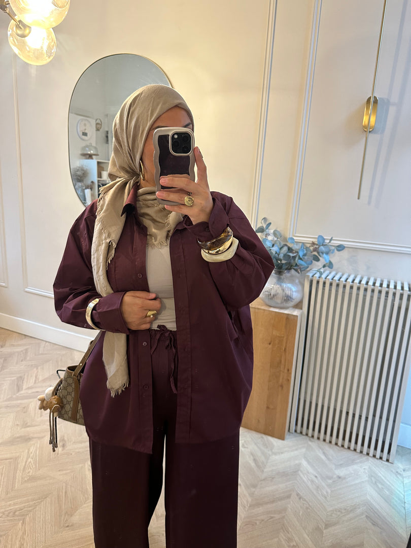Chemise LINE Bordeaux