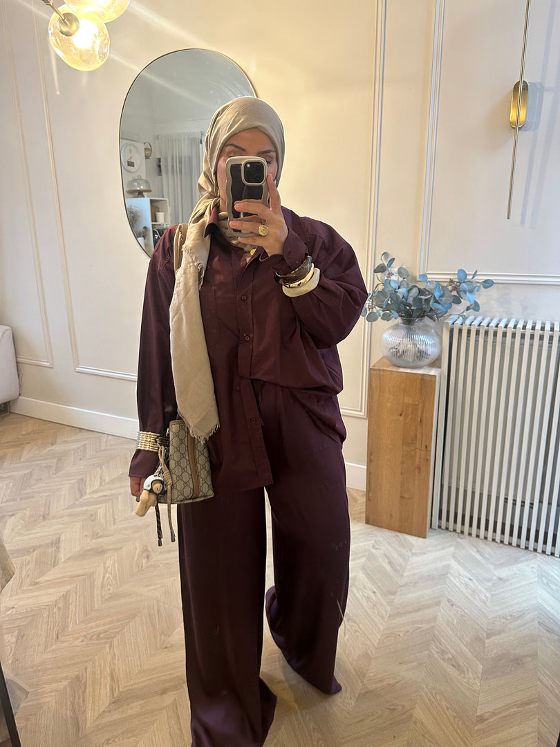 Chemise LINE Bordeaux
