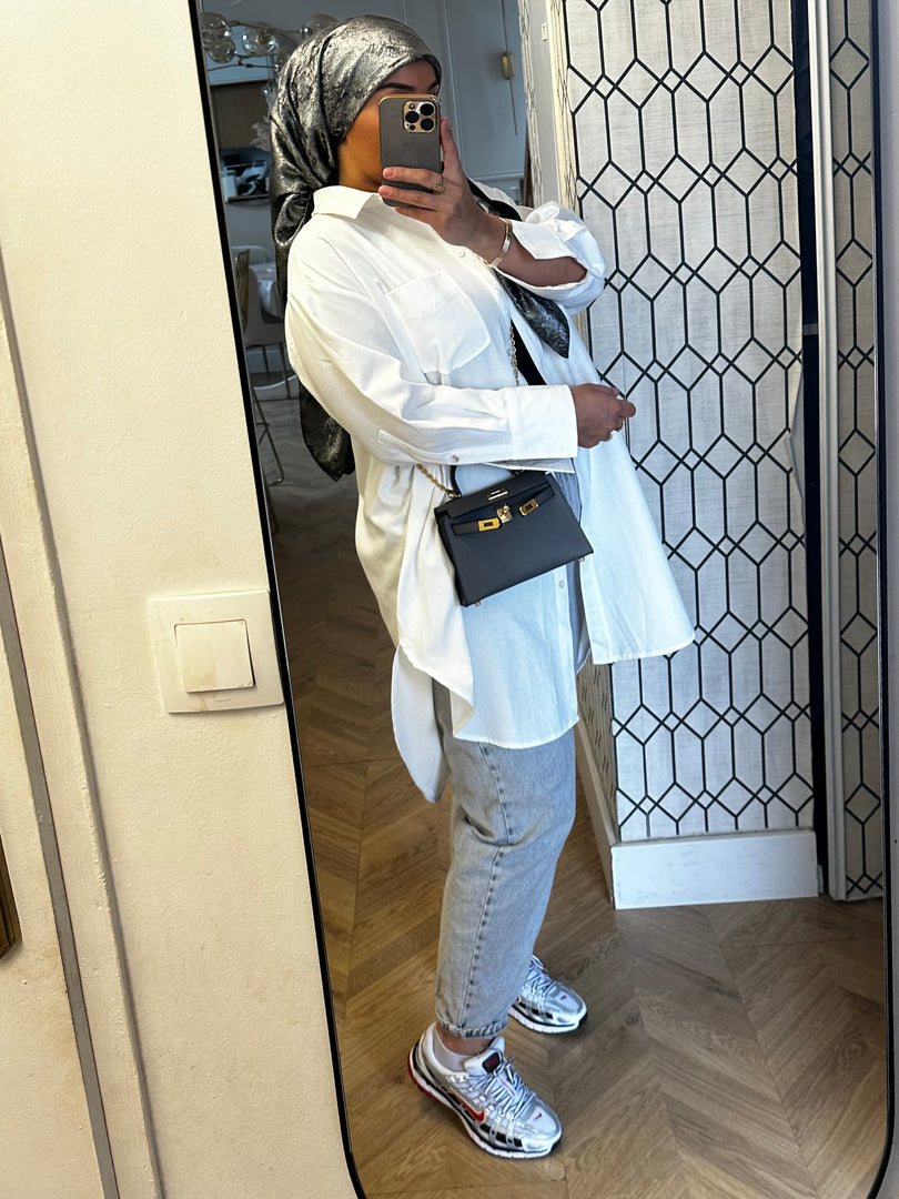 Chemise coton oversize blanche