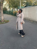 Charger l&#39;image dans la visionneuse de galerie, Trench coat Laine taupe
