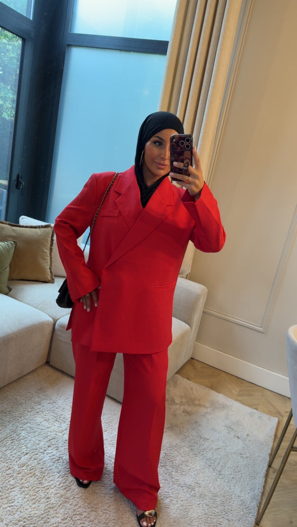 Blazer OVERSIZE rouge