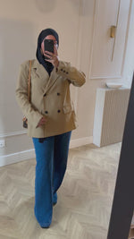 Chargez et lisez la vidéo dans la visionneuse Galerie, Blazer OVERSIZE 
Ocre
