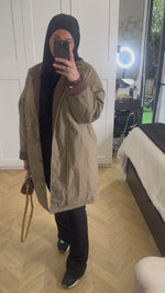 Chargez et lisez la vidéo dans la visionneuse Galerie, Parka kaki