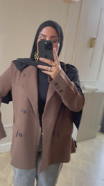 Chargez et lisez la vidéo dans la visionneuse Galerie, Blazer OVERSIZE 
Brown
