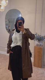 Chargez et lisez la vidéo dans la visionneuse Galerie, Trench Coat  BROWN
