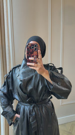 Chargez et lisez la vidéo dans la visionneuse Galerie, TRENCH COAT  SIMILICUIR
