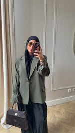 Chargez et lisez la vidéo dans la visionneuse Galerie, Blazer Oversize MELIA kaki
