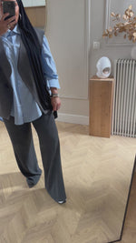 Chargez et lisez la vidéo dans la visionneuse Galerie, Pantalon PINCE gris
