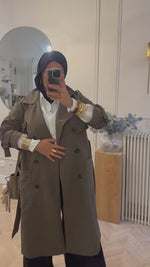 Chargez et lisez la vidéo dans la visionneuse Galerie, TRENCH COAT  Kaki
