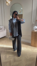 Chargez et lisez la vidéo dans la visionneuse Galerie, Pantalon PINCE gris
