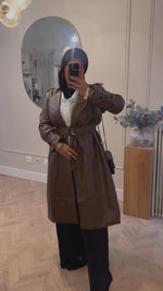 Chargez et lisez la vidéo dans la visionneuse Galerie, Trench Coat  BROWN
