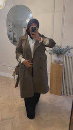 Chargez et lisez la vidéo dans la visionneuse Galerie, TRENCH COAT  Kaki
